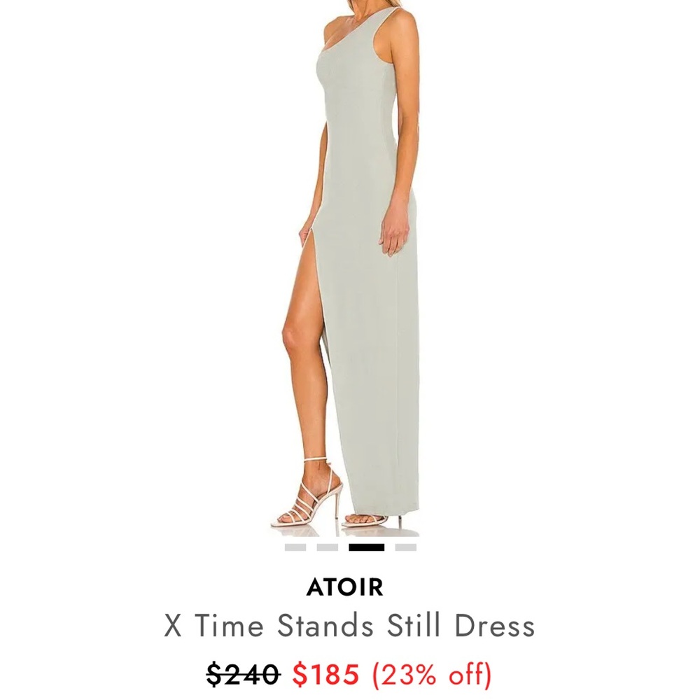 Atoir Blue Asymmetrical One-Shoulder Gown - Picture 2 of 5